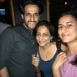 Saloni Chopra with her mother and brother